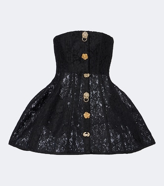Embellished lace bustier dress | Blumarine
