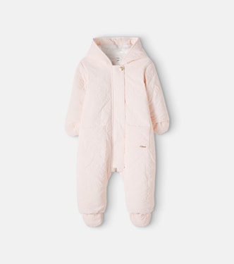 Baby quilted hooded snowsuit | Chloé Kids