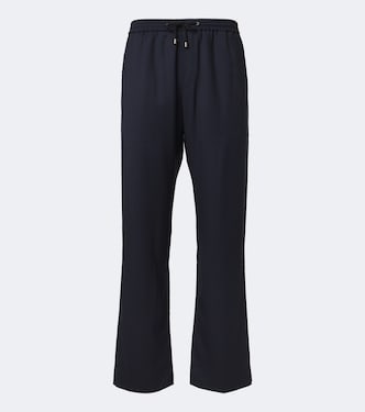 Pantalones anchos Navy Soul de cachemir | God's True Cashmere
