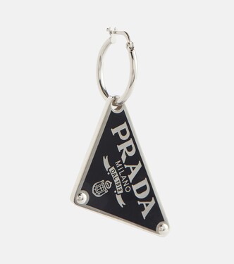 Logo hoop earring | Prada