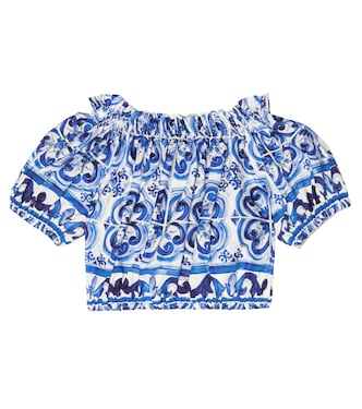 Printed cotton top | Dolce&Gabbana Kids