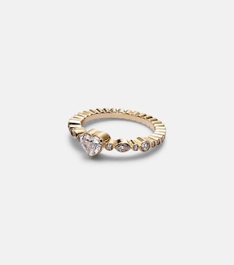 Coeur Ensemble 18kt gold ring with diamonds | Sophie Bille Brahe
