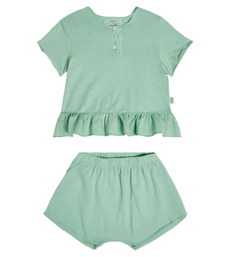 Baby cotton T-shirt and bloomers set | Il Gufo