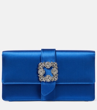 Capri embellished satin clutch | Manolo Blahnik