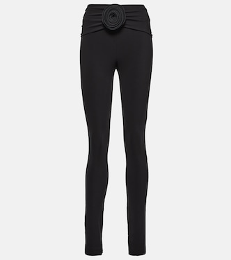 Floral-appliqué jersey slim leggings | Magda Butrym