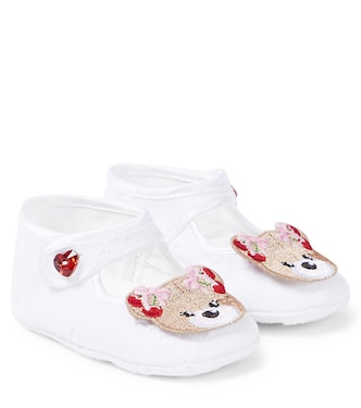 Baby bear-embellished ballet flats | Monnalisa