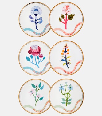 Flowers set of 6 dessert plates | Bitossi