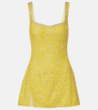 Crystal embellished minidress | Clio Peppiatt