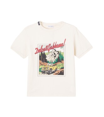 Printed cotton jersey T-shirt | Dolce&Gabbana Kids