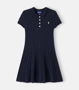 Logo cable-knit cotton dress | Polo Ralph Lauren Kids