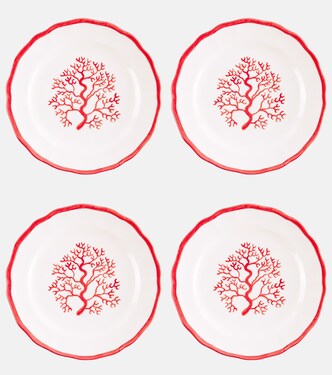 Coral painted ceramic tray | Les-Ottomans