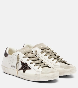 Sneakers Super Star aus Leder mit Glitter | Golden Goose