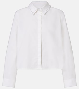 Jocelyn beaded cotton poplin shirt | Velvet
