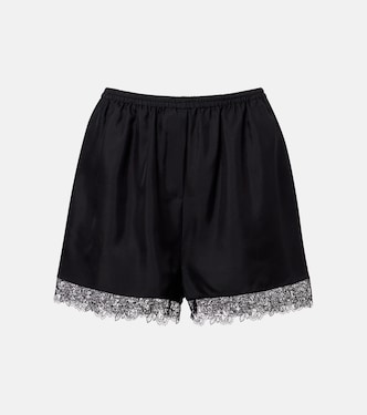 Shorts aus Seide mit Spitze | Róhe