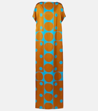 Printed satin maxi dress | Dries Van Noten