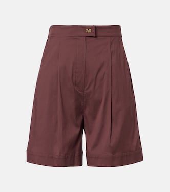 Medeola pleated cotton-blend shorts | Max Mara