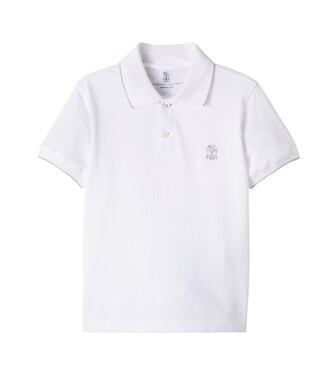 Cotton piqué polo shirt | Brunello Cucinelli Kids