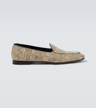 Modena snake-effect leather loafers | Manolo Blahnik