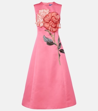 Cleo floral-appliqué cocktail dress | Leo Lin