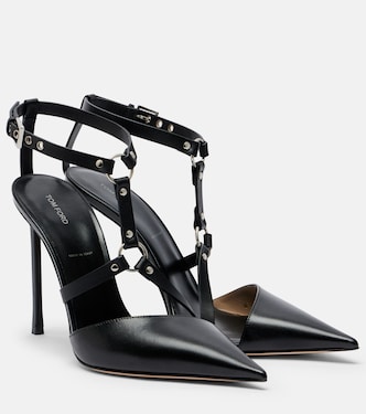 Harness leather slingback pumps | Tom Ford