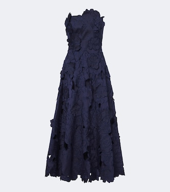 Brissa floral embroidered cocktail dress | Costarellos