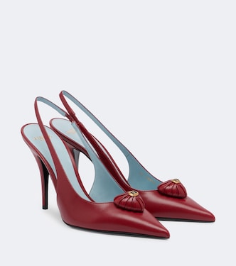 Cœur Royal leather slingback pumps | Valentino Garavani