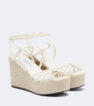 Sandales compensées Nyra en cuir | Jimmy Choo