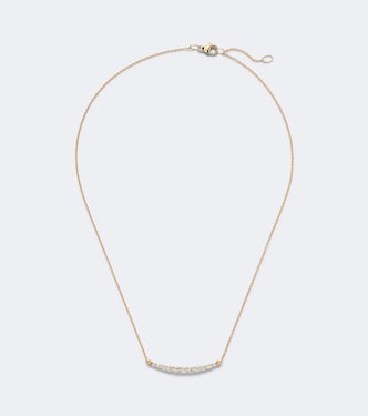 Petite Pavé 18kt gold necklace with diamonds | David Yurman