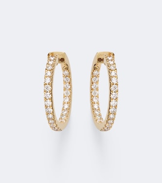 Classics 18kt gold hoop earrings with diamonds | Bucherer Fine Jewellery