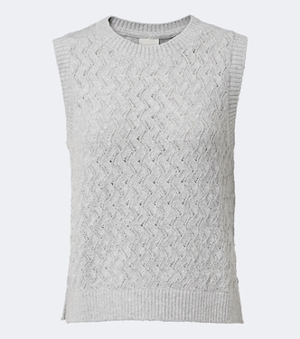 Hazen pointelle cotton-blend sweater vest | Varley