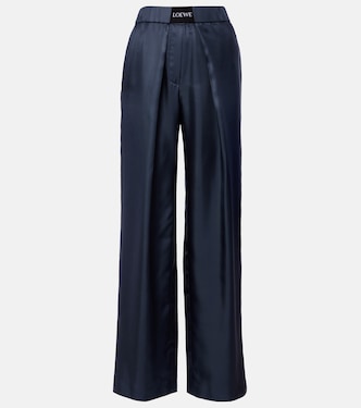 Weite Hose aus Seide | Loewe