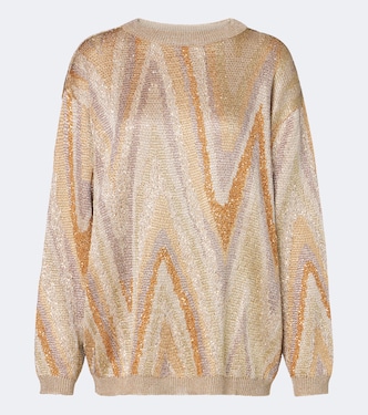 Zigzag sequined lamé sweater | Missoni