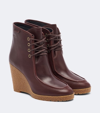 Cylia leather wedge ankle boots | Isabel Marant