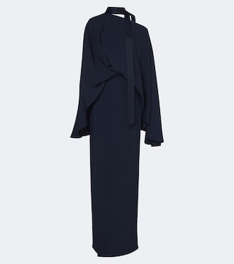 Brooks scarf-detail crêpe cady gown | Taller Marmo