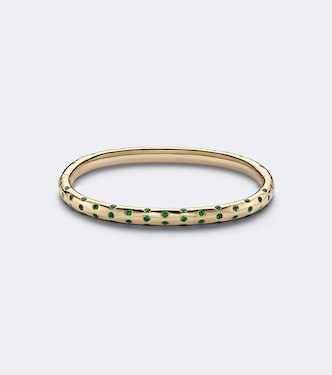 Cosmo Orion 18kt gold bangle with emeralds | Anita Ko