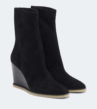 Ankle Boots Saint Honoré aus Veloursleder | Aquazzura