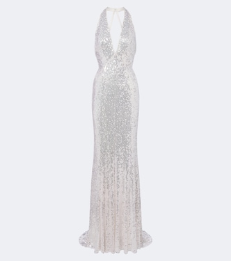 Mermaid sequined halterneck gown | Jenny Packham