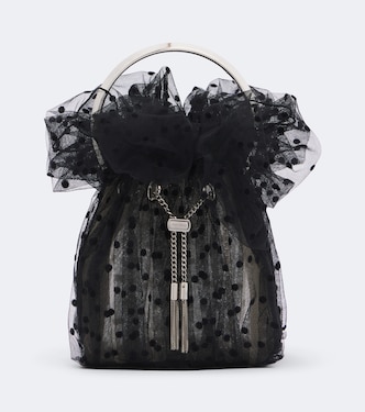 Bolso saco Bon Bon de tul con lunares | Jimmy Choo