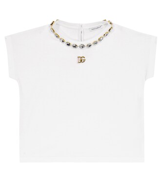 Embellished cotton T-shirt | Dolce&Gabbana Kids