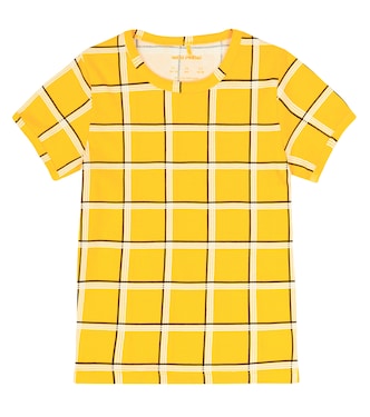 Checked cotton T-shirt | Mini Rodini