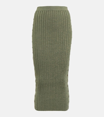 Ashton ribbed-knit midi skirt | Simkhai