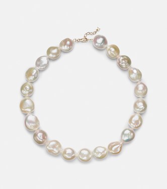 14kt gold necklace with pearls  | Mateo