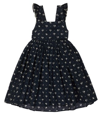 Ruched floral cotton dress | Paade Mode