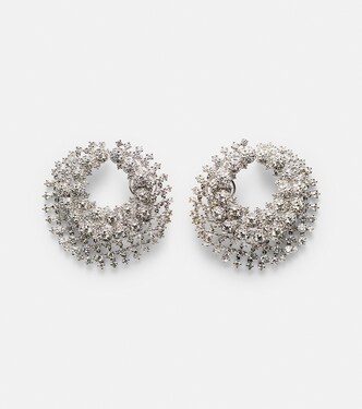 18kt white gold earrings with diamonds | Yeprem