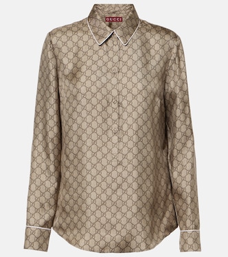 Hemd GG aus Seiden-Twill | Gucci