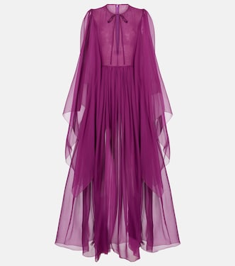 Gathered silk chiffon gown | Dolce&Gabbana