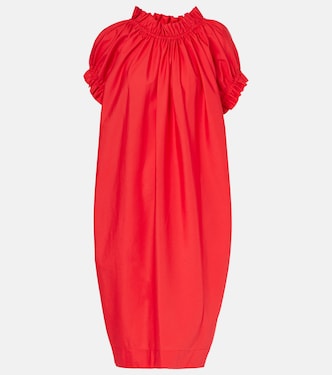 Puff-sleeve ruffled cotton midi dress | Simone Rocha