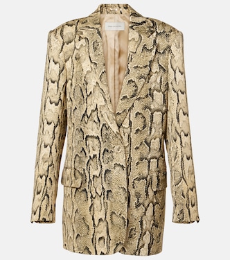 Snake-effect jacquard blazer | Dries Van Noten