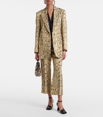 Snake-effect jacquard blazer in multicoloured - Dries Van Noten
