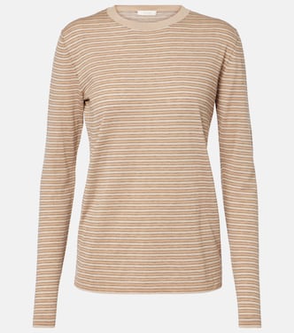 Juhi striped cotton and cashmere sweater | The Row